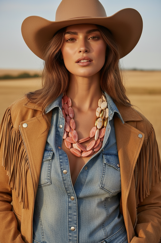 Coral Necklace — Western Cowboy Editorial