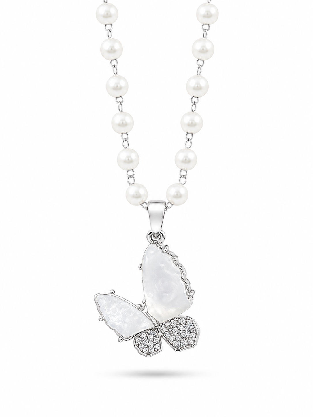 Lumière MOP CZ Butterfly Pendant