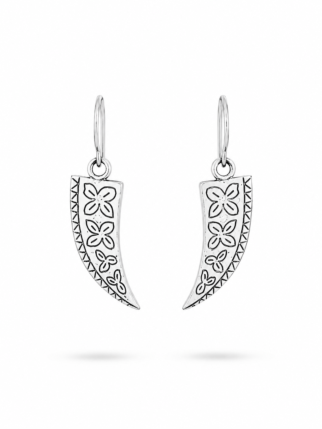 Curved Tusk Drop Earrings