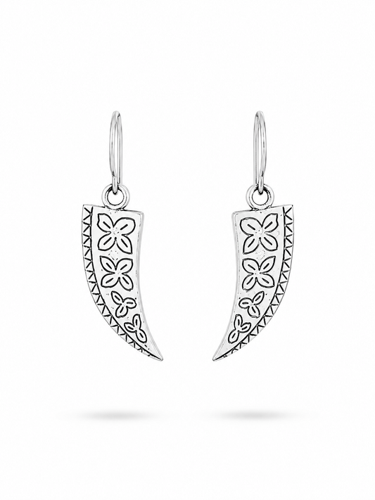 Curved Tusk Drop Earrings