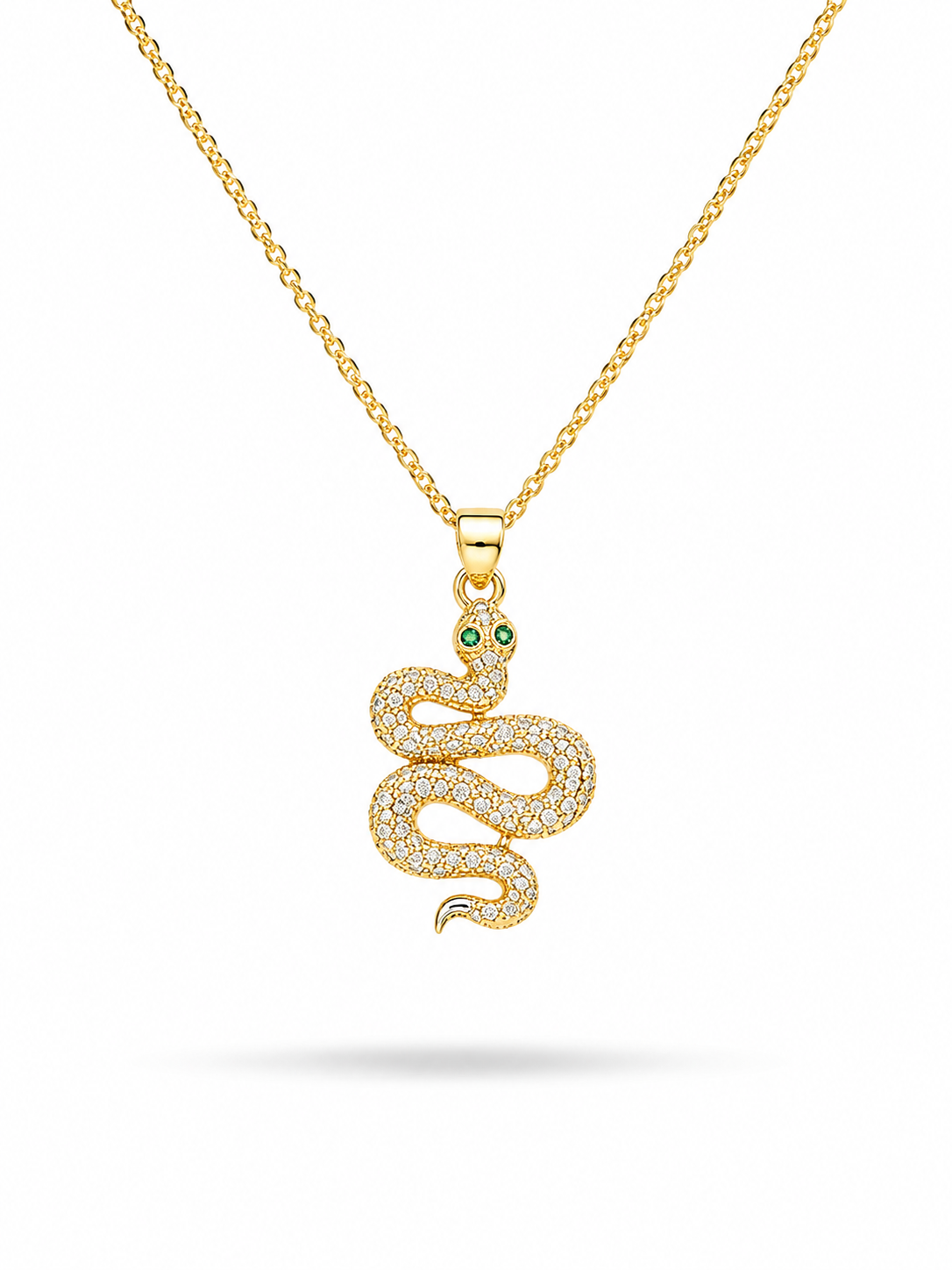 Serpentine Pavé CZ Pendant