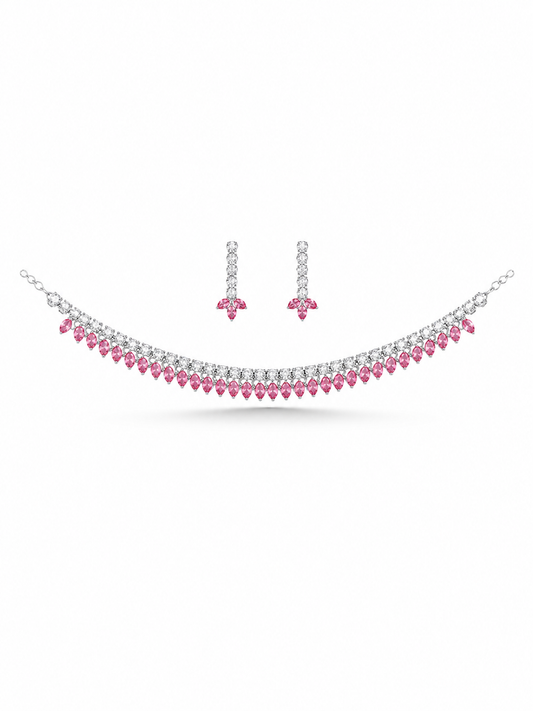 Tennis Collar Necklace Set