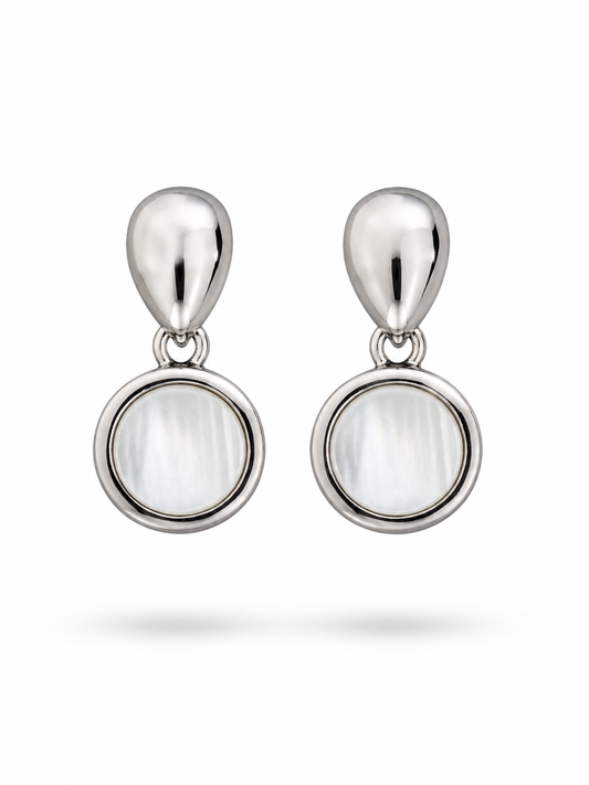 Dome Stud Drop Earrings