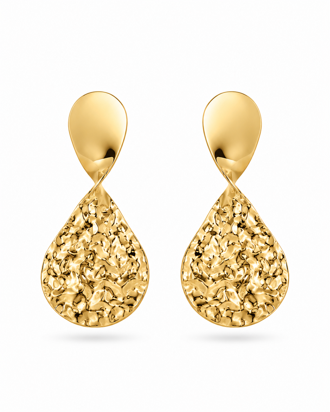 Teardrop Twist Drop Earrings