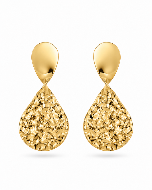 Teardrop Twist Drop Earrings