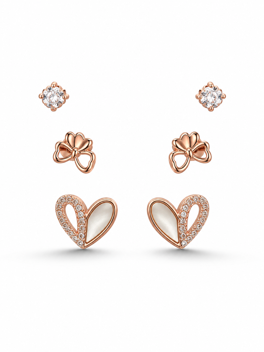 Amour Stud Stack Earrings