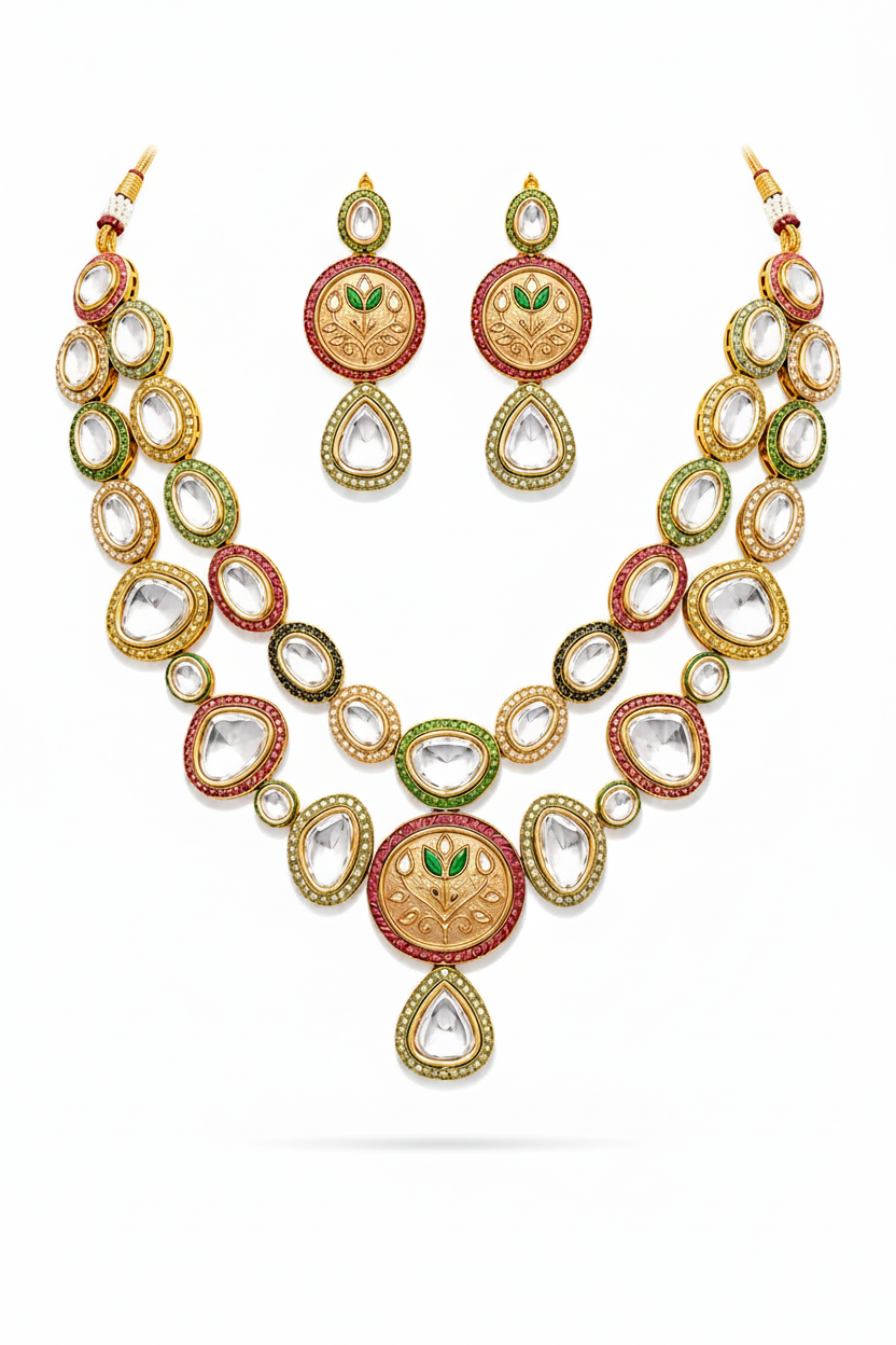 Kundan Meenakari Bridal Set