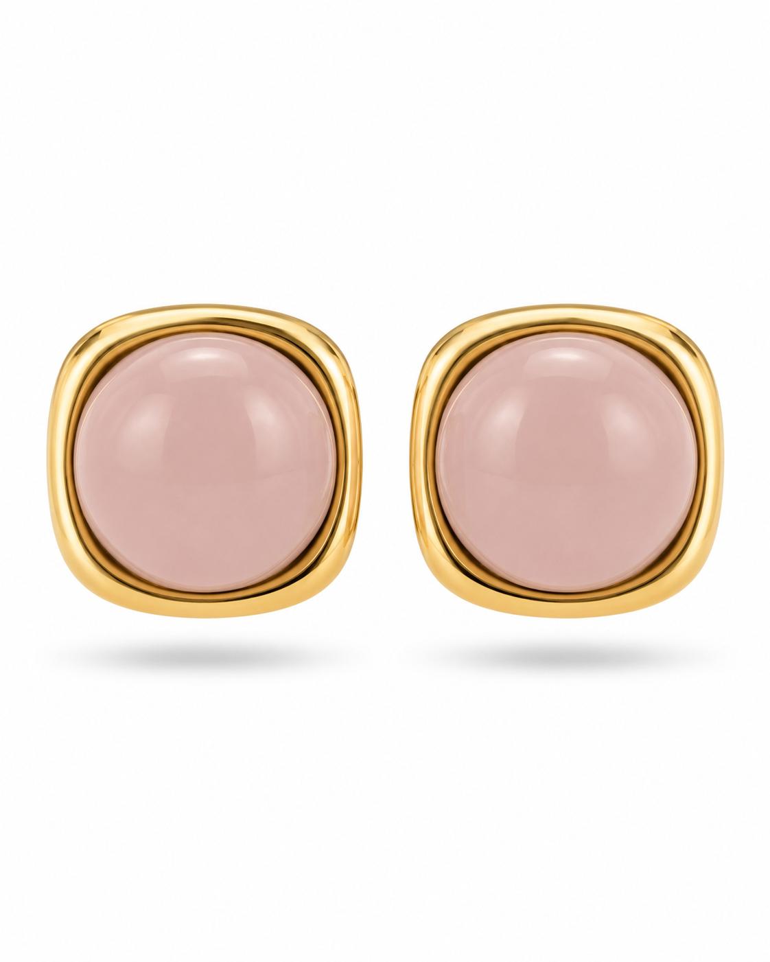 Pink Faux Pearl Earrings