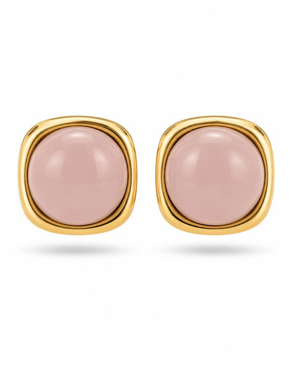 Pink Faux Pearl Earrings