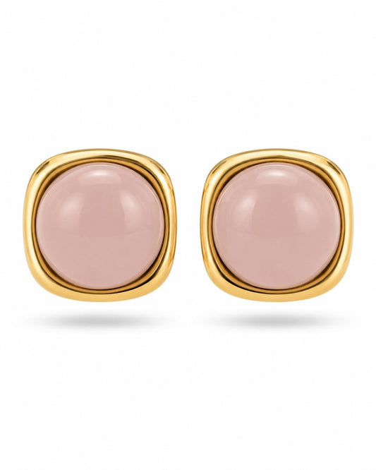 Pink Faux Pearl Earrings