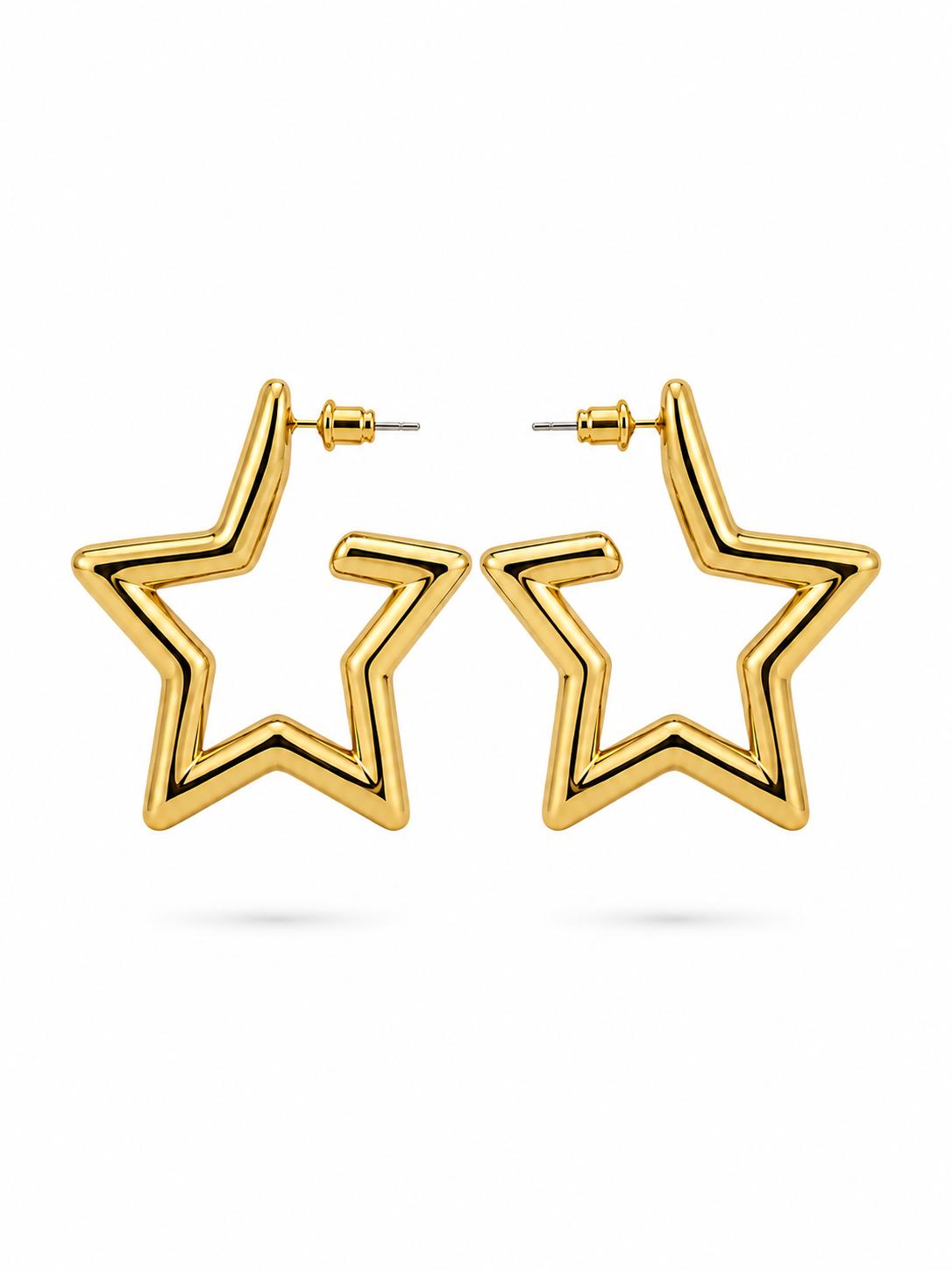 Celestia Star Hoop Earrings