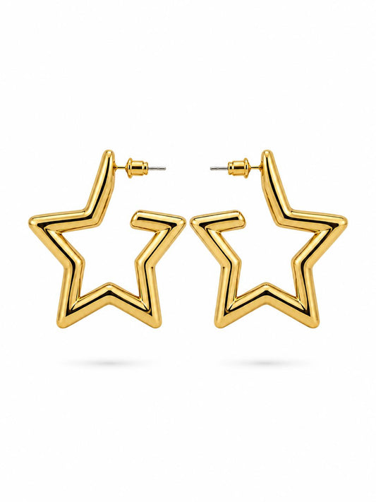Celestia Star Hoop Earrings