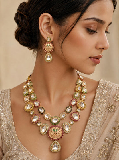 Kundan Meenakari Bridal Set
