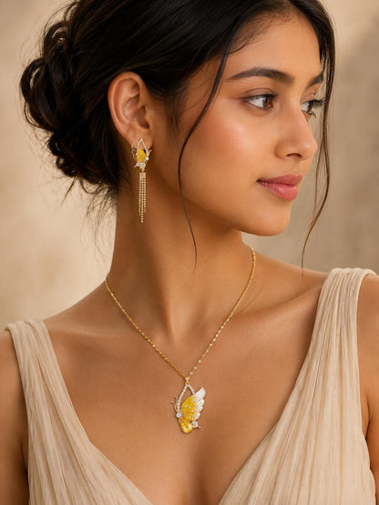 Soleil Diamond Pendant Set