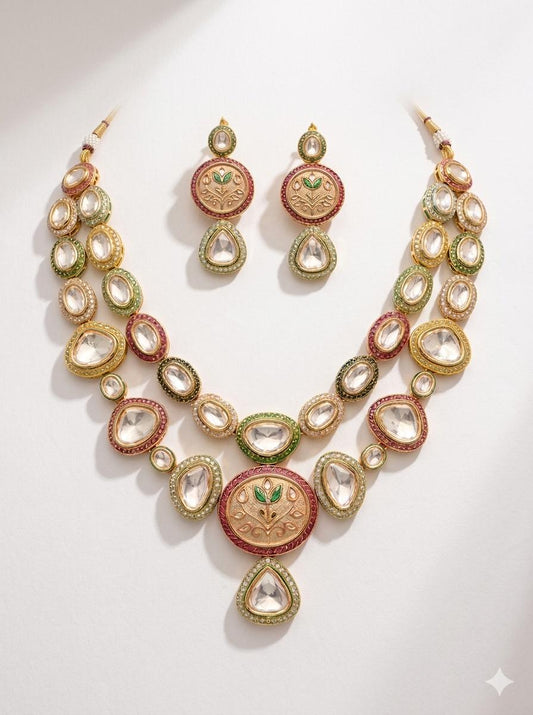 Kundan Meenakari Bridal Set