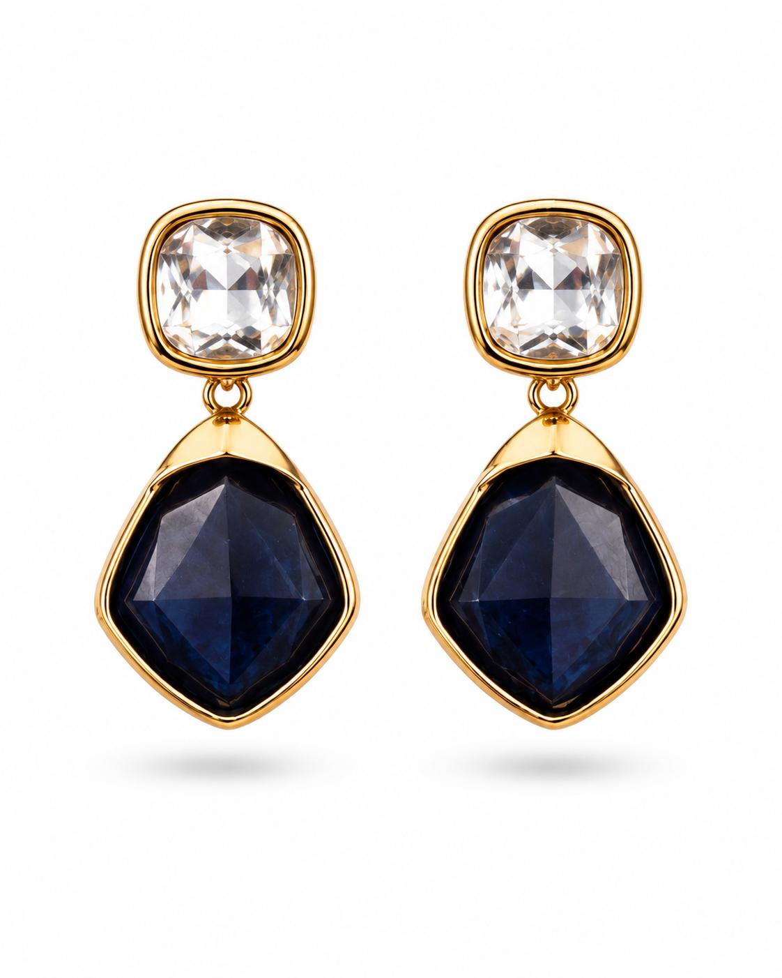 Blue Crystal Earrings