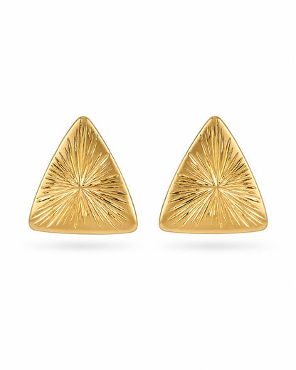 Sunburst Triangle Earrings