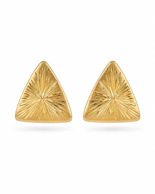 Sunburst Triangle Earrings