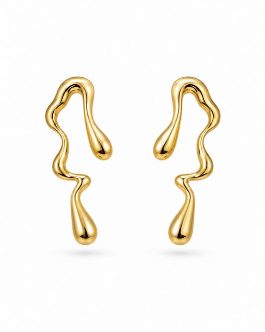 Wavy Statement Earrings