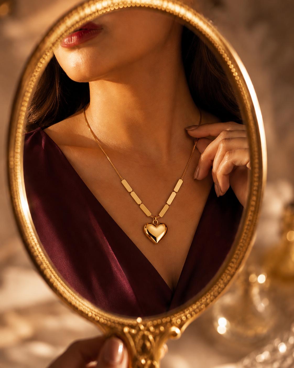 Amor Puffy Heart Pendant