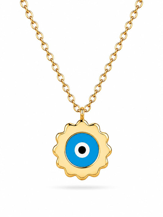 Evil Eye Flower Pendant