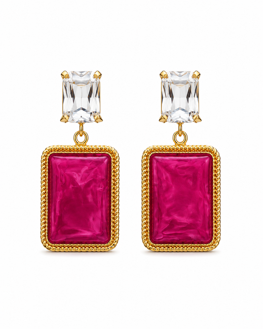Hot Pink Statement Earrings