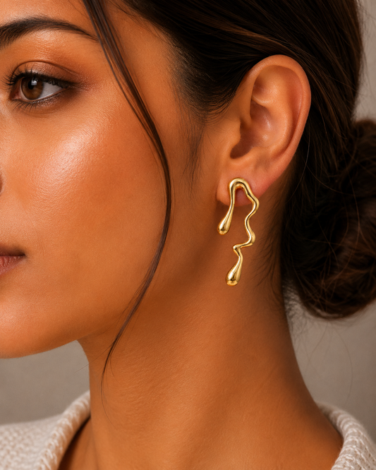 Wavy Statement Earrings