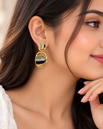 Oval Drop Earrings
