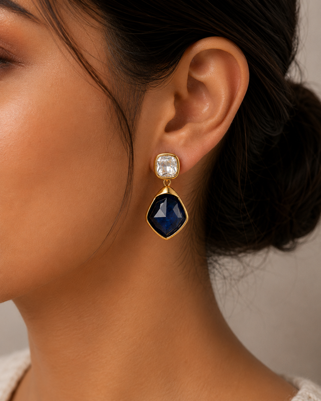 Blue Crystal Earrings