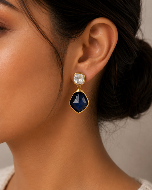 Blue Crystal Earrings