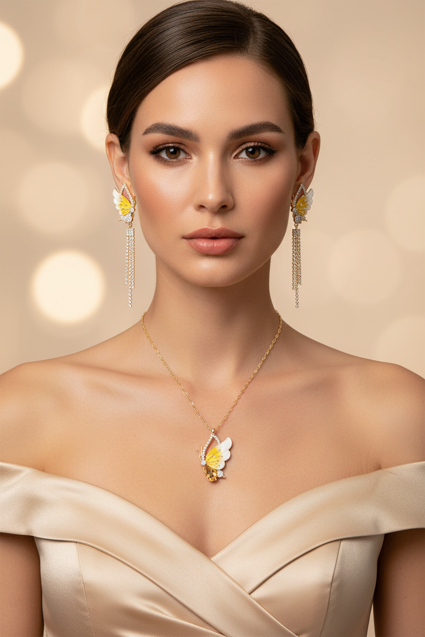 Soleil Butterfly Set — Model Editorial Shot