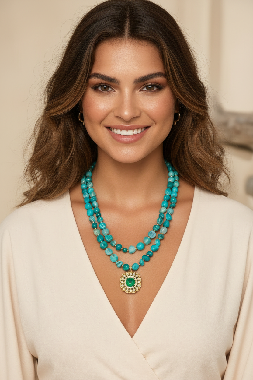 Turquoise Necklace — Trendy Teen Editorial